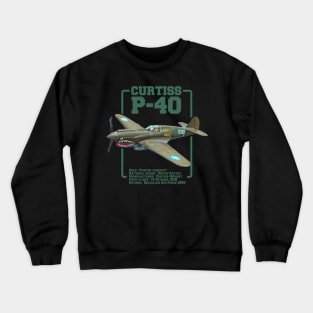 Curtiss P-40 Warhawk | WW2 Plane Crewneck Sweatshirt